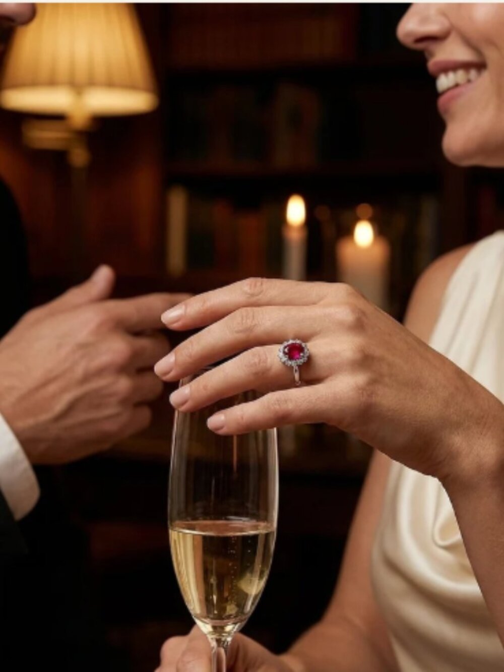 Burma Ruby & Diamond Wedding Registry Engagement Stunning Ring